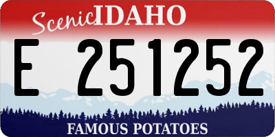 ID license plate E251252