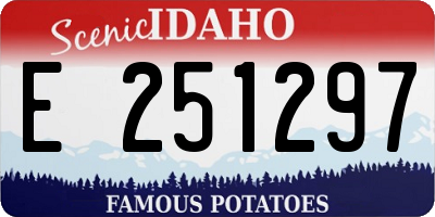 ID license plate E251297
