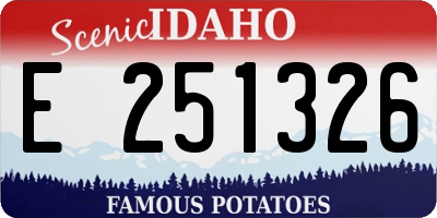 ID license plate E251326