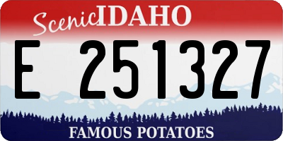 ID license plate E251327
