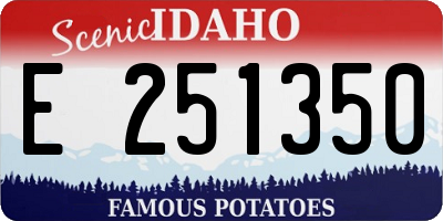 ID license plate E251350