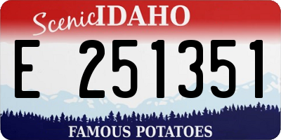 ID license plate E251351