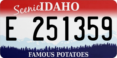 ID license plate E251359