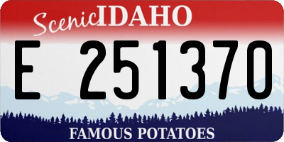 ID license plate E251370