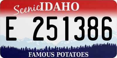 ID license plate E251386