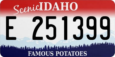 ID license plate E251399