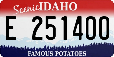 ID license plate E251400
