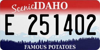 ID license plate E251402