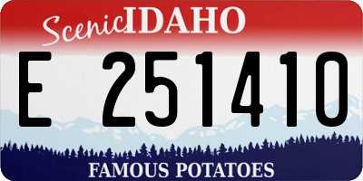 ID license plate E251410