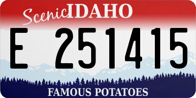 ID license plate E251415