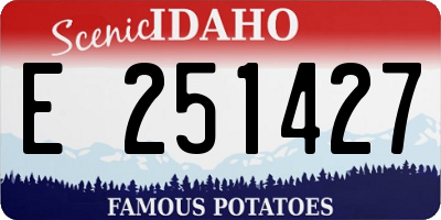 ID license plate E251427