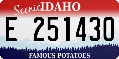 ID license plate E251430