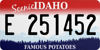 ID license plate E251452
