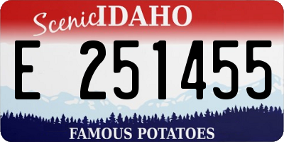 ID license plate E251455