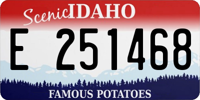 ID license plate E251468