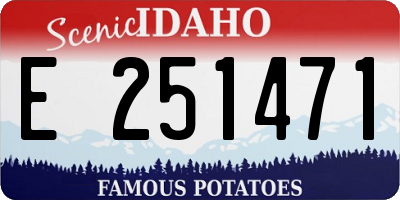ID license plate E251471