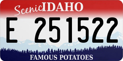 ID license plate E251522
