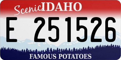 ID license plate E251526