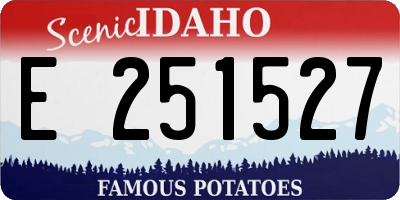 ID license plate E251527