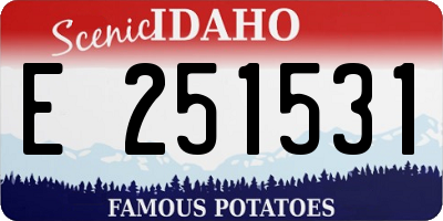 ID license plate E251531