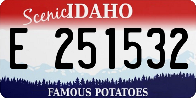 ID license plate E251532