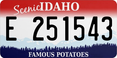 ID license plate E251543