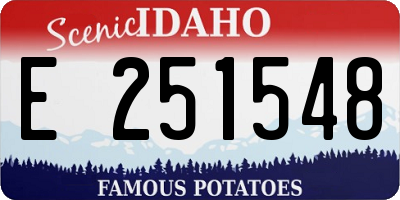 ID license plate E251548
