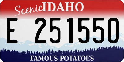 ID license plate E251550