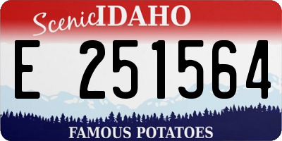 ID license plate E251564