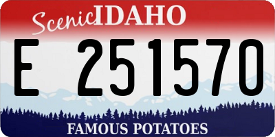 ID license plate E251570