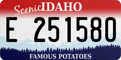 ID license plate E251580