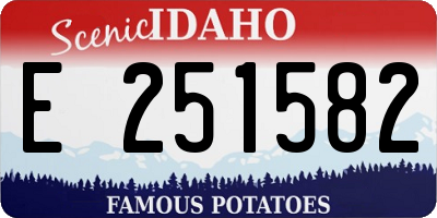 ID license plate E251582