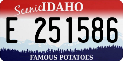 ID license plate E251586