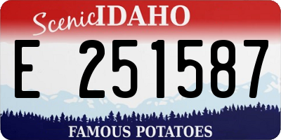 ID license plate E251587
