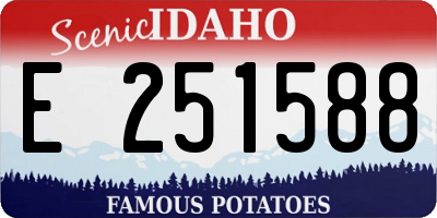 ID license plate E251588