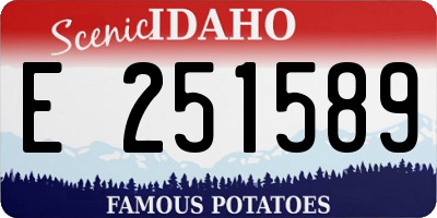 ID license plate E251589