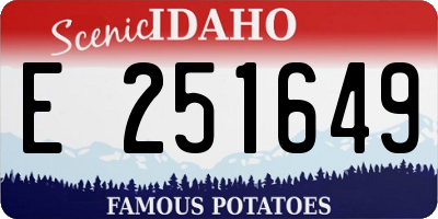 ID license plate E251649