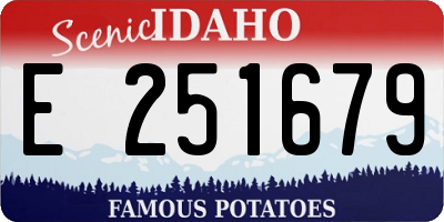 ID license plate E251679
