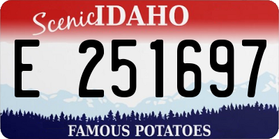 ID license plate E251697