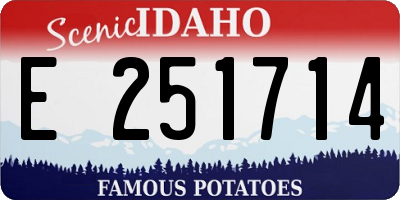 ID license plate E251714