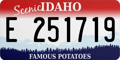 ID license plate E251719