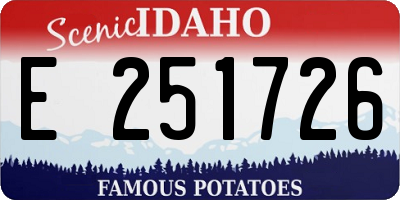 ID license plate E251726