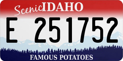 ID license plate E251752