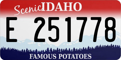 ID license plate E251778