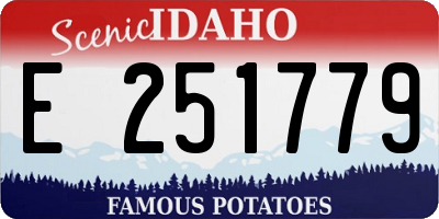 ID license plate E251779