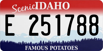ID license plate E251788