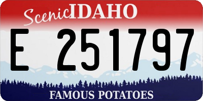 ID license plate E251797
