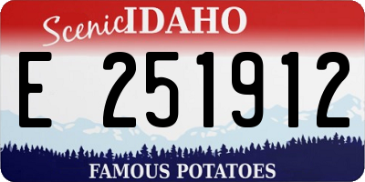 ID license plate E251912