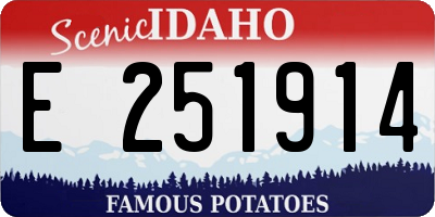 ID license plate E251914