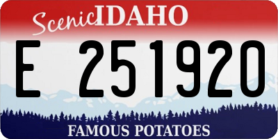 ID license plate E251920